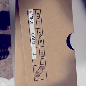 Size four gold shoes for kids